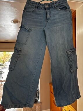 Target art class Blue Wide-Leg Cargo Jeans for Kids